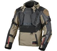 Macna Tryton NightEye waterproof Motorcycle Leather/Textile Jacket, black-green, size L for Men