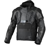 Macna Tryton NightEye waterproof Motorcycle Leather/Textile Jacket, black, size 4XL