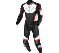 Macna Varshall perforated Two Piece Motorcycle Leather Suit, black/white/red, size 58