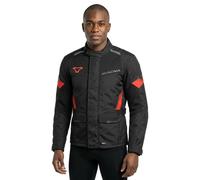 Macna Vaulture waterproof Motorcycle Textile Jacket, black/red, size L