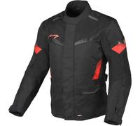 Macna Vaulture waterproof Motorcycle Textile Jacket, black/red, size S