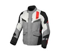 Macna Zastro Moto Motorcycle Motorbike Textile Jacket Grey / Black / Red