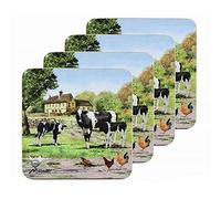 Macneil Studios Cow and Calves Farmyard Set of 4 Coasters or Drink Mats