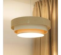 Maco Design Boho pendant light, cream/beige, Ø 60 cm, height 20 cm, jute