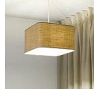 Maco Design Kwadro pendant light, beige, 40 x 40 cm, jute fabric