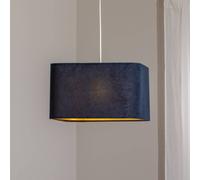 Maco Design Kwadro pendant light, dark blue, 40 x 40 cm, velour fabric