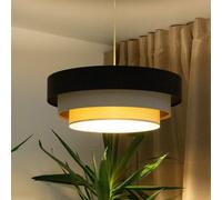 Maco Design Triniti pendant light, brown/beige/cream, Ø 60 cm, textile