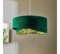 Maco Design Vivien hanging light, green with floral all-over print