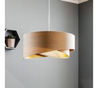 Maco Design Vivien pendant light, two-tone, cream/gold