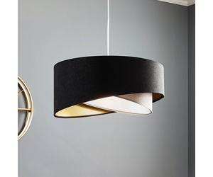 Maco Design Vivien velvet hanging light, black/grey/silver/gold