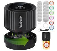 Macocheezee Electric Mason Jar Vacuum Sealer Kit, Cordless Vacuum Sealer for Wide Mouth and Regular Mouth Mason Jar, with Can Opener, Lids and Labels, Suitable for Food Saver and Fermentation