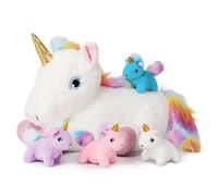 Macocheezy 61cm(24in) Unicorn Stuffed Animal Toy: Unicorn Mother & Four Babies, Ages 3-9, Perfect for Christmas or Birthday Gifts