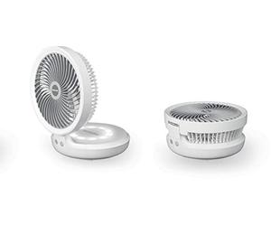 Macom Enjoy & Relax 990 Compact Cordless Fan Table Fan USB Rechargeable 19 cm Diameter White