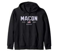 Macon Georgia Field/Macon GA Zip Hoodie
