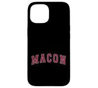 Macon Georgia Souvenir Sport College Style Text Case for iPhone 15
