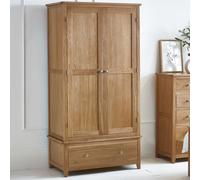 macon wooden wardrobe with 2 doors 1 drawer in oak