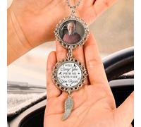 Macorner Personalized Car Photo Ornament Window, I Will Carry You with Me, Custom Photo Car Memorial, Rearview Mirror Accessories Gifts, Memorial Gifts, Sympathy Gifts, Bereavement Gift Idea