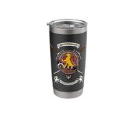 Macpherson Clan Badge Tartan & Swords Stainless Steel Insulated Tumbler