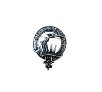 MacQuarrie Clan Crest Pewter Cap Badge Brooch