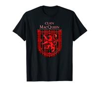 MacQueen Tartan Scottish Plaid Lion Rampant T-Shirt