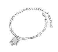 Macracrua Albania Eagle Bracelets for Women Girls Hand Chain Bangle Jewelry Ethnic(Silver Color,Bracelet 21cm only)