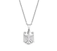 Macracrua German Eagle Pendant Neckalces Stainless Steel Germany Jewelry for Women Girls Gifts for Mom and Daughter(Silver Color,45cm)