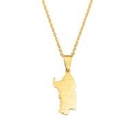 Macracrua Italy Sardegna Pendant Neckalces for Women Men Sardinia Stainless Steel Jewelry(Gold Color,60cm)