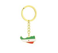 Macracrua Somaliland Map Flag Pendant Keychain Stainless Steel Lightweight Keyring Jewellry Gift for Men & Women (Gold Colour)