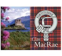 MacRae Scottish Clan Souvenir Metallic Picture Fridge Magnet, Scottish Gift