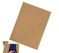 Macrame Board and Pins,Double Sided Macrame Project Board with Grids & 50 T-pins,Reusable Macrame Cork Board,Portable Lightweight Handmade Braiding Craft Board for Bracelet Scarves (40×30cm)