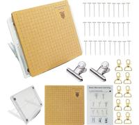 Macrame Board Set,Macrame Accessories with Macrame Board T Pins Adjustable Metal Stand,Macrame Tool Supplies Braiding Craft Helper Board for DIY Knotting Creation