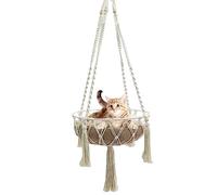 Macrame Cat Bed, Hammock for Cat,Cat Swing Hand Knitting Hanging Cat Nests Pet Swing Pet Bed