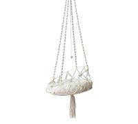 Macrame Cat Hammock - Boho Hanging Lise Pour Les Chats | Lounger Pour Animaux De Compagnie En Intérieur Avec Crochet À Corde, Espace D'escalade Et Repos Surélevé Pour Le Salon, Balcon, Salle D'étude,