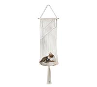 Macrame Cat Hammock - Cat Hammock Bed | Multifunctional Kitten Swing Comfortable Hanging Furniture | Indoor Outdoor Pet Accessory | Climbing Playing Napping Sleeping Rest Relaxation Cats Small An