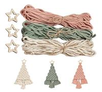 Macrame Christmas Tree Kit,Macrame Kits for Adults Beginners,Woven Tree DIY Kit,Boho Christmas Decor Hanging Ornaments for Holiday Wall Hanging
