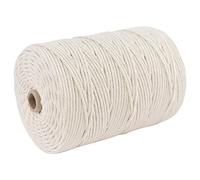 Macrame Cord 1mm X 100m Natural Cotton Macrame Rope Single Strand Thick Yarn String for Plant Hanger Wall Hanging Knitting DIY Home Decorations