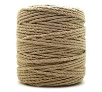 Macrame Cord 3 mm x 100 m / 328 ft, Premium Cotton Macrame Rope, 3 Strand Twisted Soft Cotton Twine, Excellent Materials for Macrame Art, Cotton String (Beige)