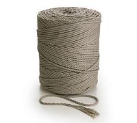 Macrame Cord 3 mm x 260 m (1/8 in x 284 yd.) - 3PLY Coloured Cotton Rope for Macrame Dream Catcher, Wall Hanging, Plant Hanger, Gift Wrapping and Wedding Decorations
