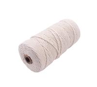 Macrame Cord Natural Cotton Rope 3mm with Wood Ring Wood Stick for DIY Teether Macrame Kit Wall Hanging Plant Hanger