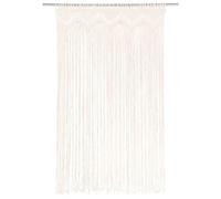 Macrame Cotton Curtain 140 x 240 cm with Drawstring, Thread Curtain as Room Divider, Window Curtain, Privacy Screen and Decoration for Living Room, Bedroom and Balcony Door