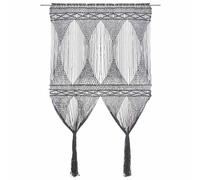 Macrame Curtain 140x240 cm Cotton Shade Drape Blind Set Multi Colours vidaXL
