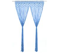 Macrame Curtain 140x240 cm Cotton Shade Drape Blind Set Multi Colours vidaXL