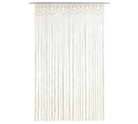 Macrame Curtain Cotton 140 x 240 cm Thread Curtain with Drawstring, Privacy Screen and Room Divider, Washable, for Living Room, Bedroom, Kitchen, Modern Curtain, Opaque and Decorative