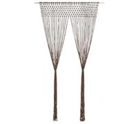 Macrame Curtain Taupe 140 x 240 cm Cotton Curtain with Eyelets and Loops, Privacy Screen and Room Divider for Living Room Bedroom Kitchen, Washable and Handmade, Modern Decoration