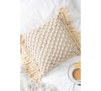Macrame Cushion Craft Kit Wool Couture Cream One Size