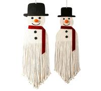 Macrame Decorations, Christmas Decorations in Modern Art Style - 2 Pieces Boho Fabric Tapestry, for Living Room Bedroom Apartment Dormitory Children's Room Entrance Background Party