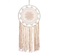 Macrame Dream Catcher for Girls Handmade Tassel Beige Macrame Wall Dangling