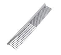 Macrame Fringe Comb, Stainless Steel Brush with Ergonomic Handle | Stainless steel, 6.5x1.2in, dual-width teeth, lightweight, ergonomic grip, ideal for fringes, plant hangers, and pet grooming