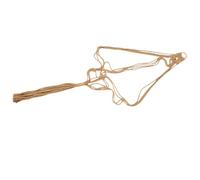 Macrame Guitar Wall Hanger Brown 125cm Cotton Rope Wood