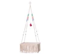 Macrame Hammock Swing Bed for Cats - Wall Mounted Macrame Cat Swing | Macrame Cat Hammock, Boho Cat Swing, Boho Cat Bed Swing for Indoor and Outdoor Cat, Kitten